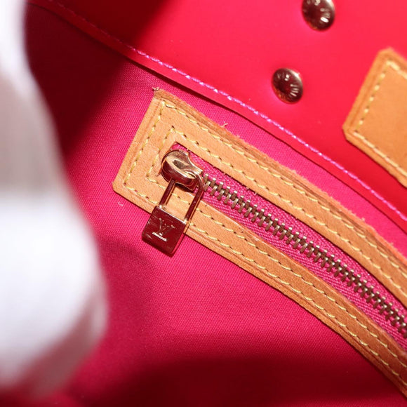 LOUIS VUITTON Monogram Vernis Reade PM Hand Bag Fuchsia Pink M91221 Auth 162960