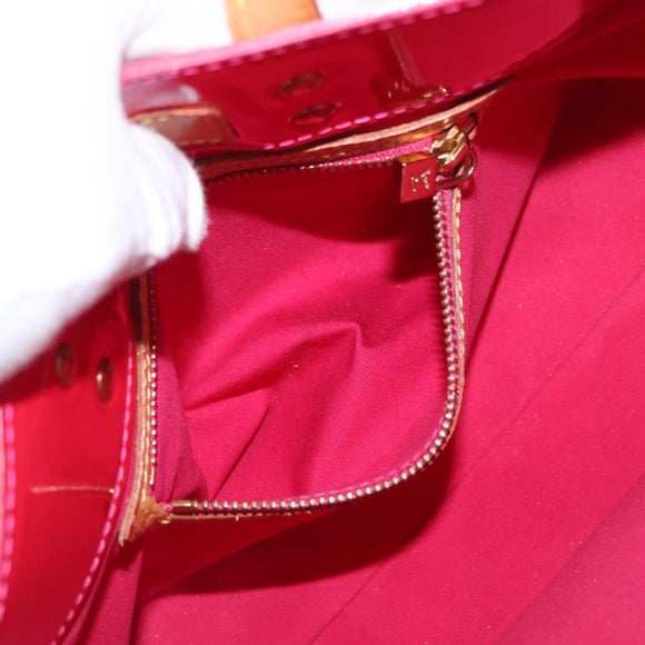 LOUIS VUITTON Monogram Vernis Reade PM Hand Bag Fuchsia Pink M91221 Auth 162960