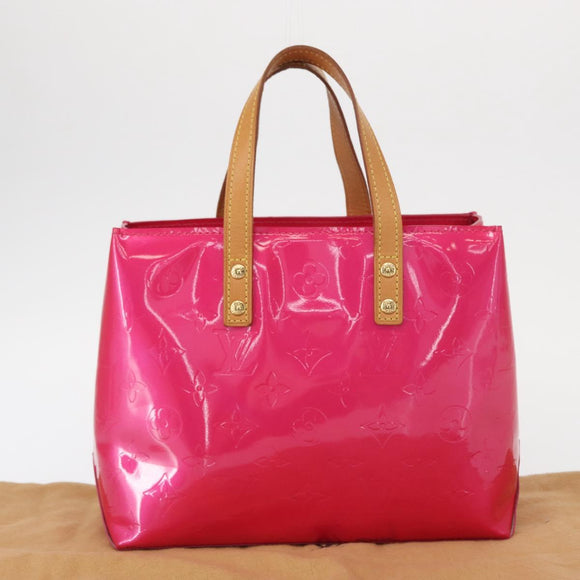 LOUIS VUITTON Monogram Vernis Reade PM Hand Bag Fuchsia Pink M91221 Auth 162960