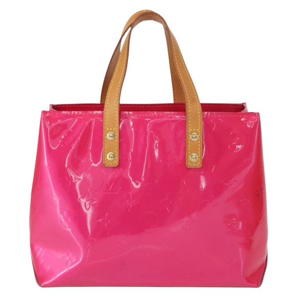 LOUIS VUITTON Monogram Vernis Reade PM Hand Bag Fuchsia Pink M91221 Auth 162960