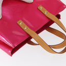 LOUIS VUITTON Monogram Vernis Reade PM Hand Bag Fuchsia Pink M91221 Auth 162960-7