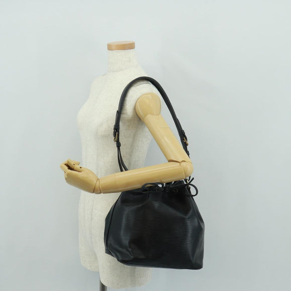 LOUIS VUITTON Epi Petit Noe Shoulder Bag Black M44102 LV Auth 162962