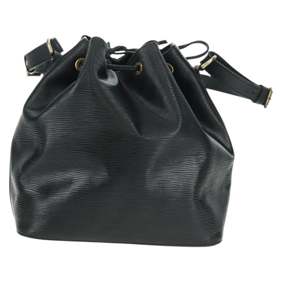 LOUIS VUITTON Epi Petit Noe Shoulder Bag Black M44102 LV Auth 162962
