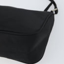PRADA Accessory Pouch Nylon Black Silver Auth 162965V-16