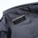 PRADA Accessory Pouch Nylon Black Silver Auth 162965V-19