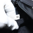 PRADA Accessory Pouch Nylon Black Silver Auth 162965V-11