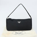 PRADA Accessory Pouch Nylon Black Silver Auth 162965V-12