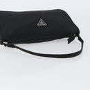 PRADA Accessory Pouch Nylon Black Silver Auth 162965V-7