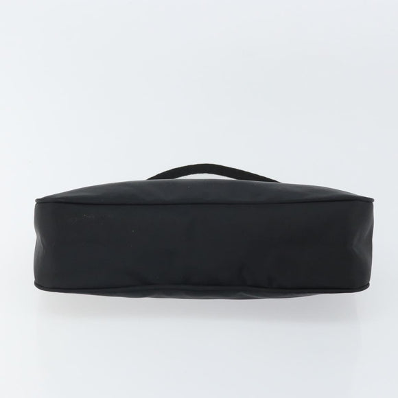 PRADA Accessory Pouch Nylon Black Silver Auth 162965V