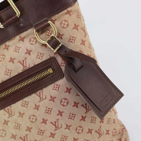 LOUIS VUITTON Monogram Mini Lucille GM Tote Bag Red M92677 LV Auth 162967