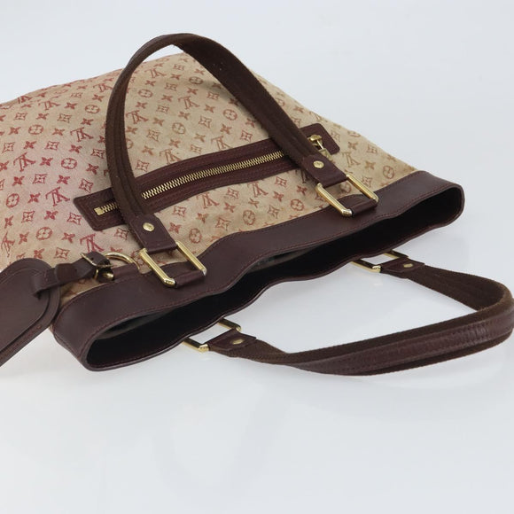 LOUIS VUITTON Monogram Mini Lucille GM Tote Bag Red M92677 LV Auth 162967