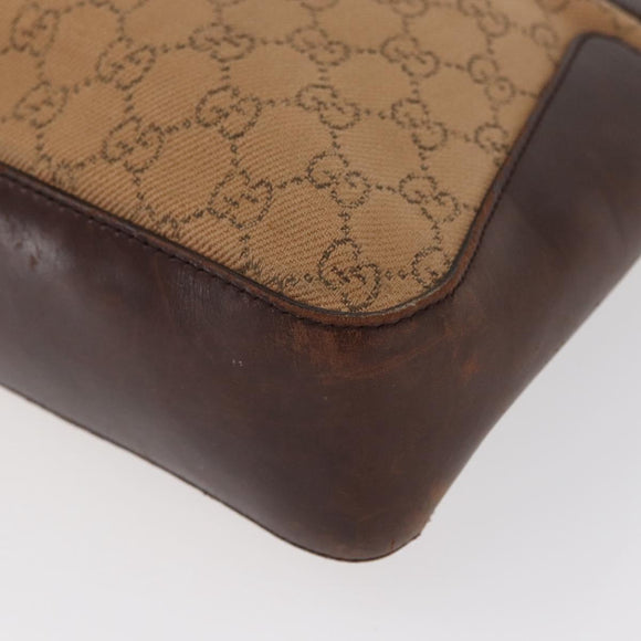GUCCI GG Canvas Tote Bag Beige Silver 73983 Auth 162969