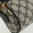 GUCCI GG Supreme Sherry Line Shoulder Bag PVC Navy Red 56 02 004 Auth 162970-12
