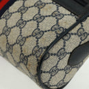 GUCCI GG Supreme Sherry Line Shoulder Bag PVC Navy Red 56 02 004 Auth 162970-13