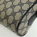 GUCCI GG Supreme Sherry Line Shoulder Bag PVC Navy Red 56 02 004 Auth 162970-15