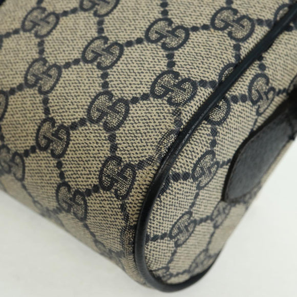 GUCCI GG Supreme Sherry Line Shoulder Bag PVC Navy Red 56 02 004 Auth 162970