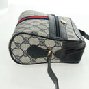 GUCCI GG Supreme Sherry Line Shoulder Bag PVC Navy Red 56 02 004 Auth 162970-6