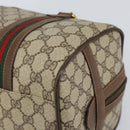 GUCCI GG Supreme Web Sherry Line Boston Bag PVC Beige 002 069 0696 Auth 162976-9