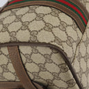 GUCCI GG Supreme Web Sherry Line Boston Bag PVC Beige 002 069 0696 Auth 162976-14