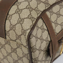 GUCCI GG Supreme Web Sherry Line Boston Bag PVC Beige 002 069 0696 Auth 162976-15