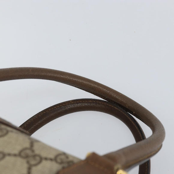 GUCCI GG Supreme Web Sherry Line Boston Bag PVC Beige 002 069 0696 Auth 162976