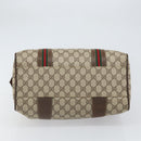 GUCCI GG Supreme Web Sherry Line Boston Bag PVC Beige 002 069 0696 Auth 162976-5