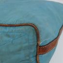 PRADA Shoulder Bag Nylon Light Blue Silver Auth 162977-8