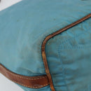 PRADA Shoulder Bag Nylon Light Blue Silver Auth 162977-15