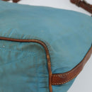 PRADA Shoulder Bag Nylon Light Blue Silver Auth 162977-16