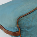 PRADA Shoulder Bag Nylon Light Blue Silver Auth 162977-17
