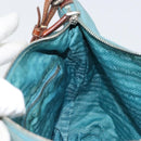 PRADA Shoulder Bag Nylon Light Blue Silver Auth 162977-21