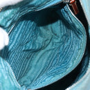 PRADA Shoulder Bag Nylon Light Blue Silver Auth 162977-24