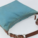 PRADA Shoulder Bag Nylon Light Blue Silver Auth 162977-6