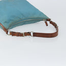 PRADA Shoulder Bag Nylon Light Blue Silver Auth 162977-7