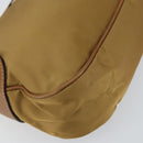 PRADA Shoulder Bag Nylon Beige Silver Auth 162978-14