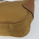 PRADA Shoulder Bag Nylon Beige Silver Auth 162978-15