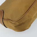 PRADA Shoulder Bag Nylon Beige Silver Auth 162978-16