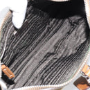 PRADA Shoulder Bag Nylon Beige Silver Auth 162978-10