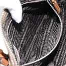 PRADA Shoulder Bag Nylon Beige Silver Auth 162978-24
