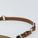 PRADA Shoulder Bag Nylon Beige Silver Auth 162978-8