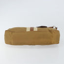 PRADA Shoulder Bag Nylon Beige Silver Auth 162978-5