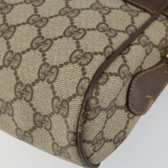 GUCCI GG Supreme Web Sherry Line Shoulder Bag PVC Beige 119 02 088 Auth 162979