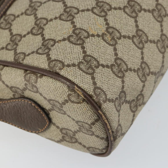 GUCCI GG Supreme Web Sherry Line Shoulder Bag PVC Beige 119 02 088 Auth 162979
