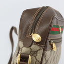 GUCCI GG Supreme Web Sherry Line Shoulder Bag PVC Beige 119 02 088 Auth 162979-15