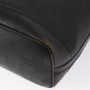 Christian Dior Trotter Canvas Shoulder Bag Black Gold Auth 162986-13