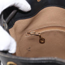 Christian Dior Trotter Canvas Shoulder Bag Black Gold Auth 162986-19