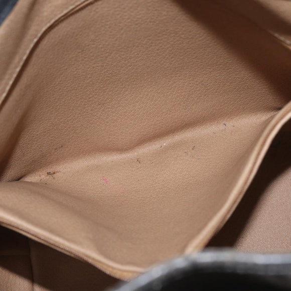 Christian Dior Trotter Canvas Shoulder Bag Black Gold Auth 162986