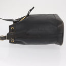 Christian Dior Trotter Canvas Shoulder Bag Black Gold Auth 162986-5