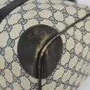GUCCI GG Supreme Boston Bag PVC Navy Gold Auth 162988-9