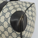 GUCCI GG Supreme Boston Bag PVC Navy Gold Auth 162988-15